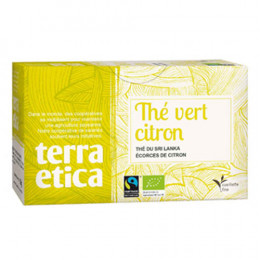 Thé Vert Gingembre Citron Vert - Origine Sri Lanka - Terra Ética - 20 sachets