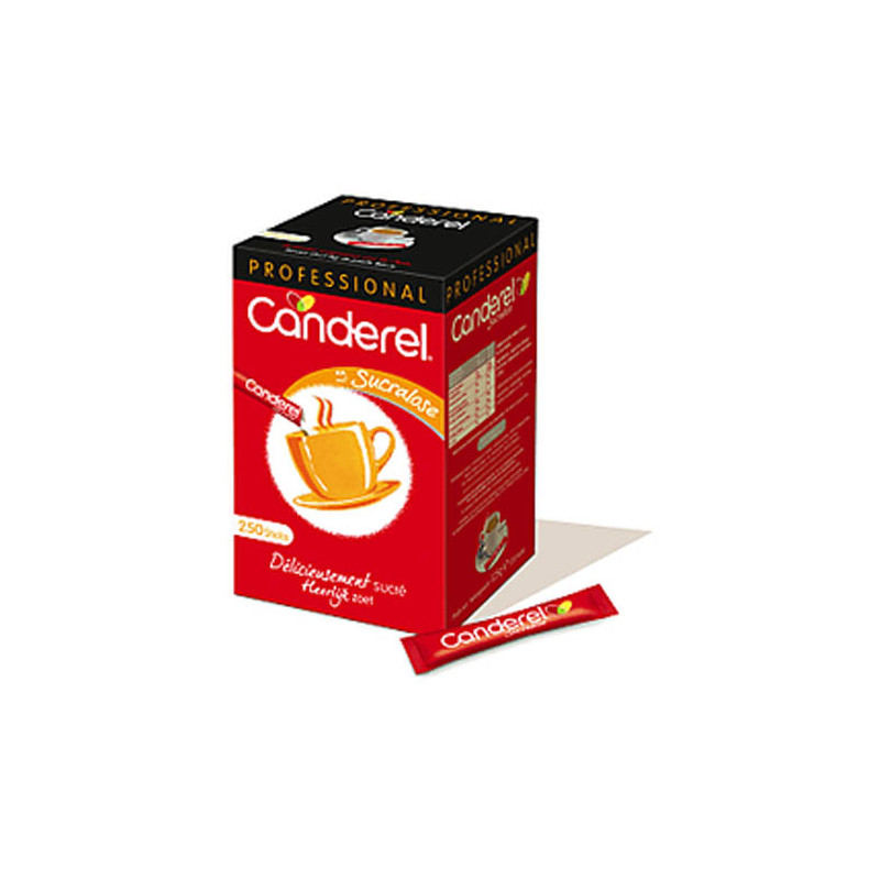Bûchettes de Sucralose Canderel – Boîte distributrice 250 sticks