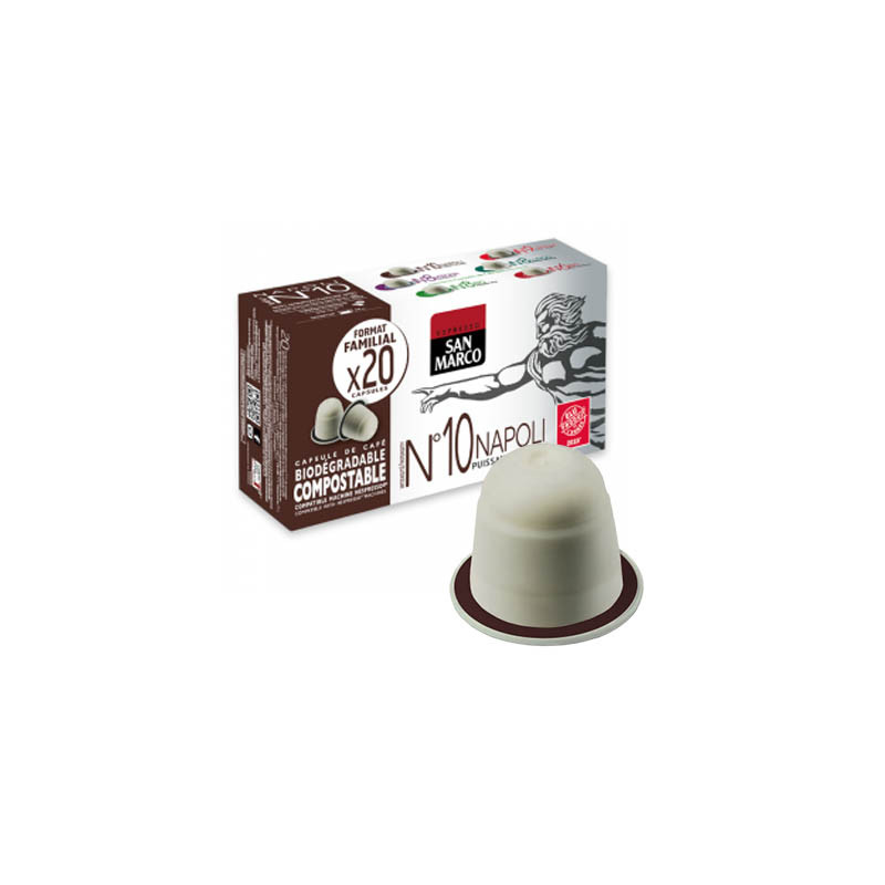 Capsules Nespresso compatible biodégradable et compostable N°10