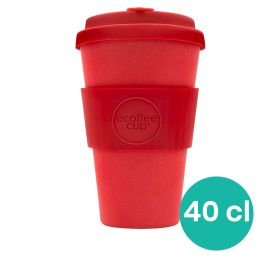 Mug en Bambou écologique, avec couvercle - Red Down - 40 cl