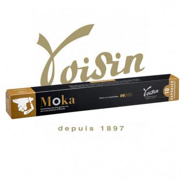 Capsules Nespresso Compatibles - Voisin - Moka - 1 tube - 10 capsules