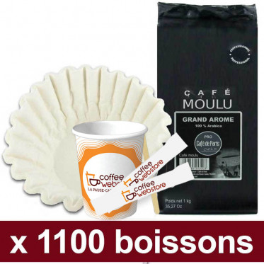 Café Moulu Café de Paris Grand Arome Arabica : Pack Pro "Medium" - 1100 boissons