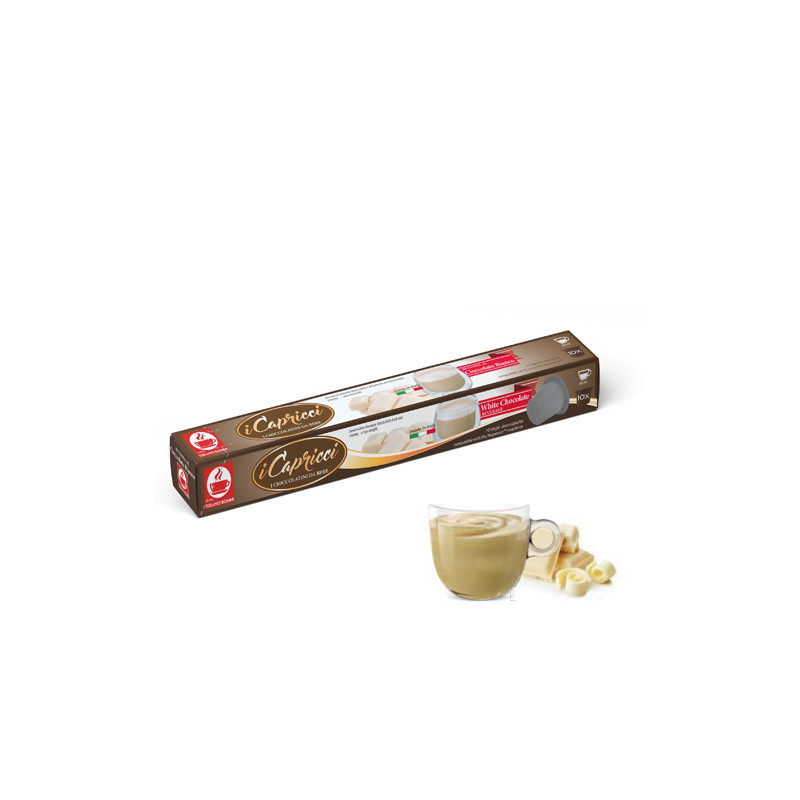 Capsules Bonini Chocolat chaud blanc par 10 capsules pour Nespresso