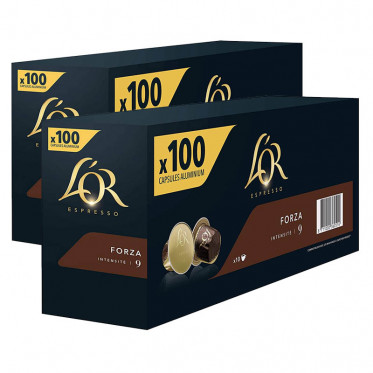 Capsule Nespresso Compatibles L’Or Espresso Forza - 10 boîtes - 200 capsules