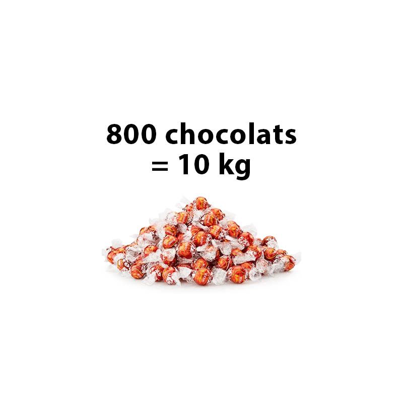 Lindt Carton de 10 kg de boules LINDOR Chocolat au LAIT