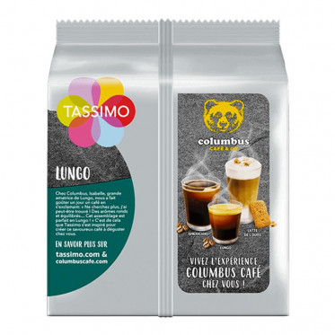 Capsule Tassimo café Columbus Lungo - 14 T-Discs
