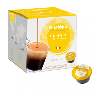 Capsule Dolce Gusto Compatible Café Gimoka Lungo - 16 Capsules