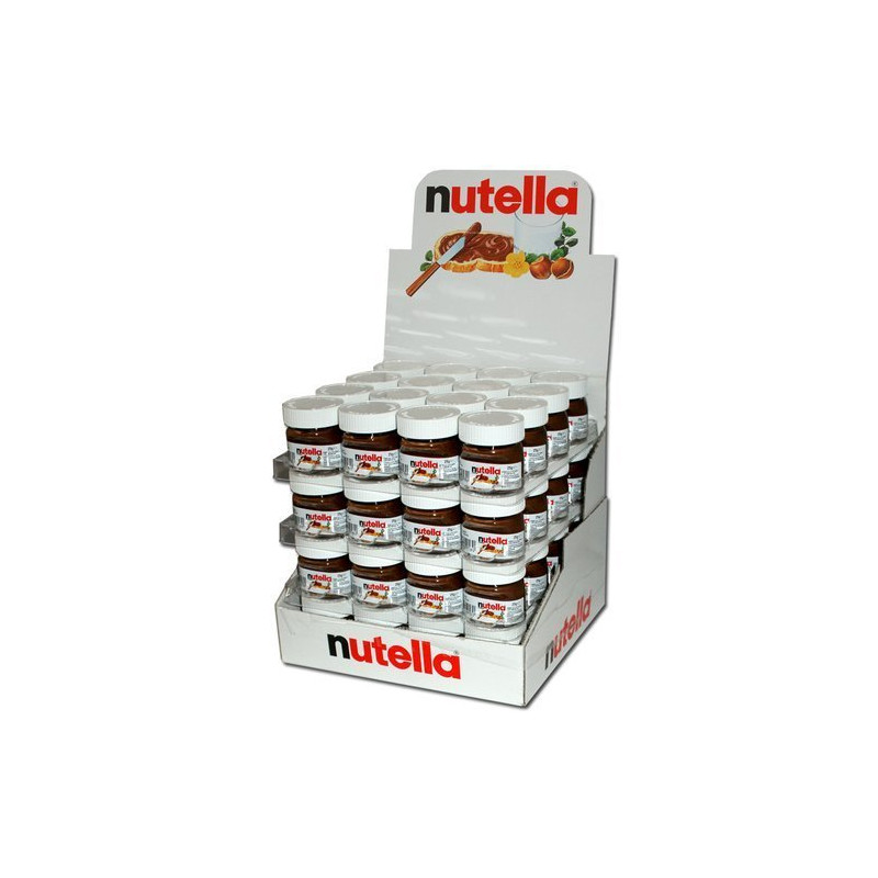 Mini pot de Nutella sous pochette carton (sur mesure, papier, verre,  plastique, 80g) comme articles publicitaires Sur