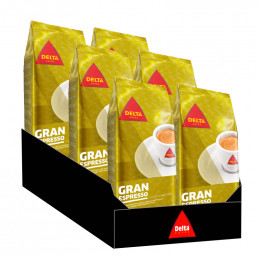 Café en Grains Delta Gran Espresso - 6 paquets - 6 kg