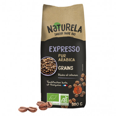 Café en grains Bio Naturela Expresso Pur Arabica - 500 gr
