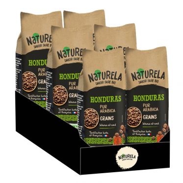 Café en Grains Bio Naturela Honduras Pur Arabica - 6 paquets - 3 kg
