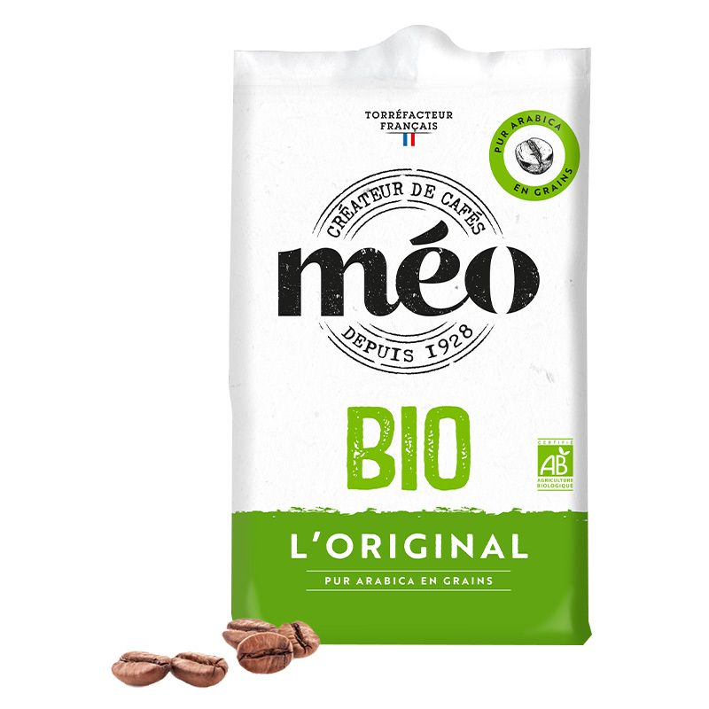 Café en grains Méo Bio 250 grs 100% arabica – La Source – Epicerie