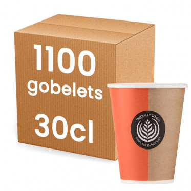 Gobelet en Gros en Carton pour boissons chaudes 30 cl - 1080 gobelets