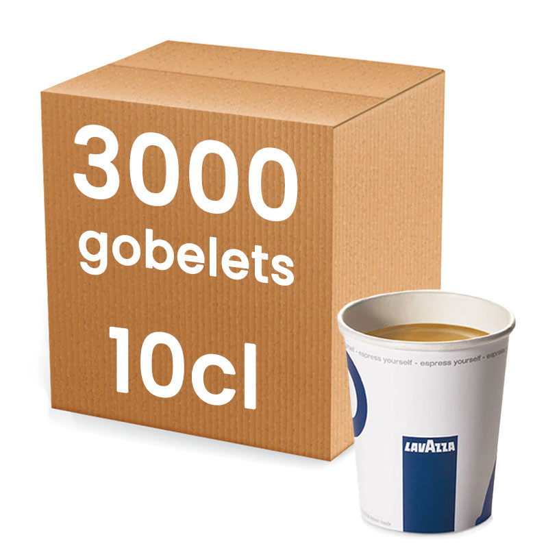 1000 Gobelets en carton recyclable au décor design de 10 cl