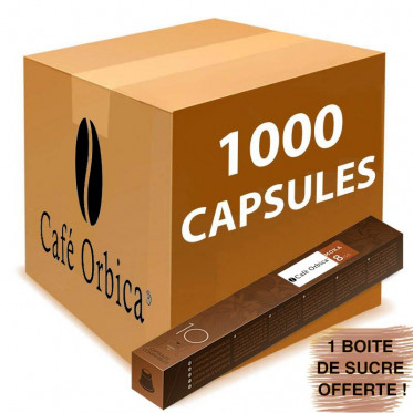 Capsule Nespresso Compatible Café Orbica Moka - 100 tubes - 1000 capsules