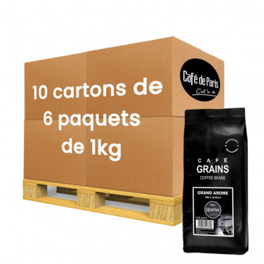 Café en Grains Café de Paris Arabica Grand Arôme - 60 paquet - 60 Kg