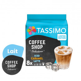 Capsule Tassimo Coffee Shop Latte Glacé au Caramel - 8 boissons