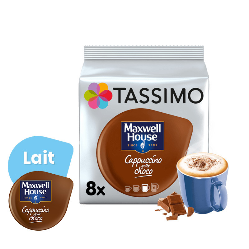Tassimo Café Dosettes - 40 boissons Maxwell House Macchiato Caramel (lot de  5 x 8 boissons) : : Epicerie