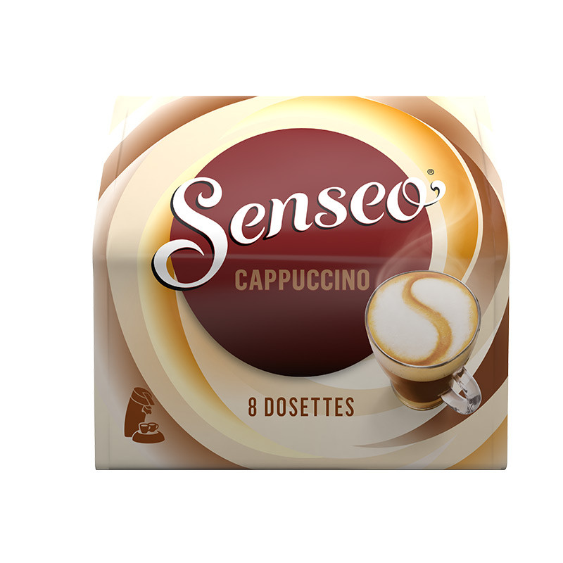 SENSEO Dosettes de cafés Cappuccino au chocolat 8 dosettes 92g pas cher 