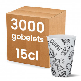 Gobelet en carton pour Distributeur Automatique 15 cl - par 2250