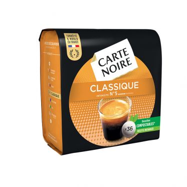 Dosette Senseo compatible Café Carte Noire n°5 Café Classique - 10 paquets - 360 dosettes
