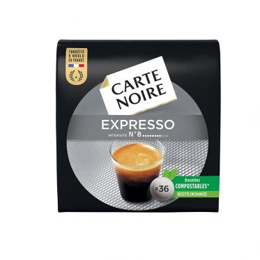 Dosette Senseo compatible Café Carte Noire n°8 Café Expresso Classic - 10 paquets - 360 dosettes
