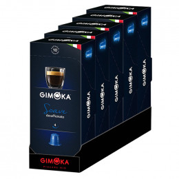 Capsule Nespresso Compatible Gimoka Déca Soave - 5 boites - 50 capsules