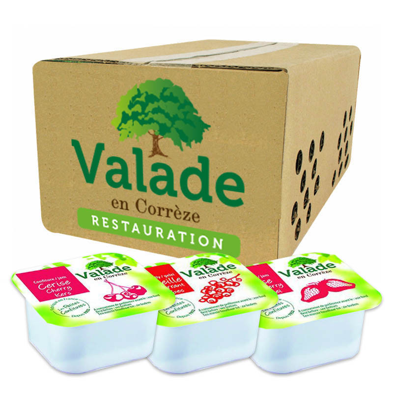 Acheter Mini confiture Valade Assortiment cerise fraise groseille 3.6 Kg