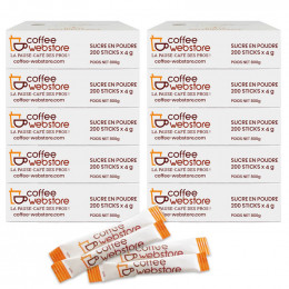 Sucre Coffee-Webstore en Boite Distributrice - 5 boîtes - 1000 buchettes + boite offerte