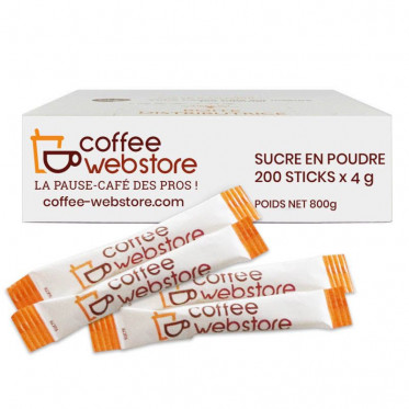 Pack Café écologique : Gobelet carton 15cl + Sucre + Spatule - 200 boissons