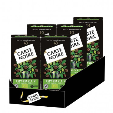 Capsule Nespresso Compatible Café Carte Noire Espresso Bio - 10 boites - 100 Capsules