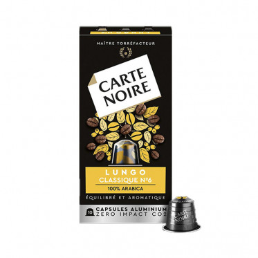 Capsule Nespresso Compatible Carte Noire n°8 Café Lungo "Fortissime" 5 boites - 50 Capsules