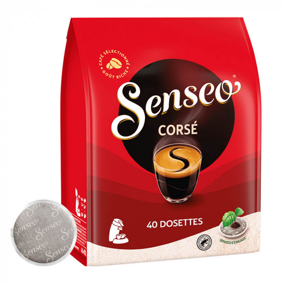 Dosette Senseo Café Corsé - 10 paquets - 400 dosettes compostables