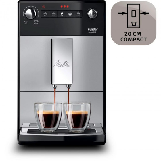 Machine à café en grains Melitta Purista F230-101 Argent