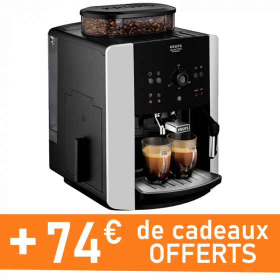 Machine à café en grains Krups Arabica Silver YY3073FD + 74€ de CADEAUX EXCLUSIFS