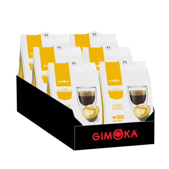 Capsule Dolce Gusto Compatible Café Gimoka Café Lungo - 6 Paquets - 96 Capsules