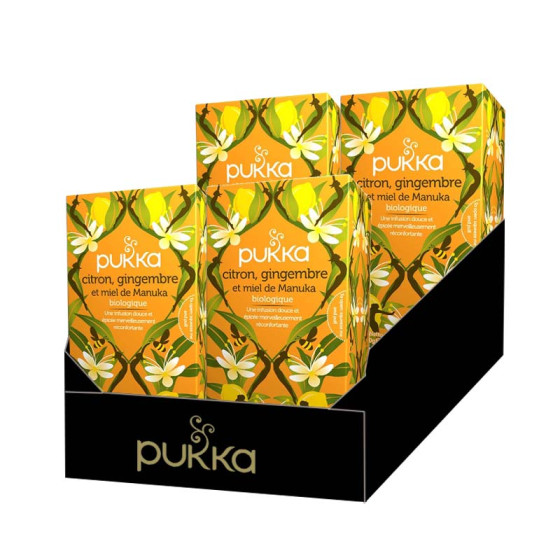 Infusion Bio Pukka Citron, Gingembre et Miel de Manuka - 4 boites - 80 sachets