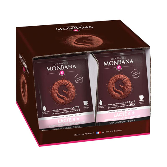 Chocolat Chaud Monbana 4 Etoiles - 3 boîtes distibutrices - 150 dosettes individuelles