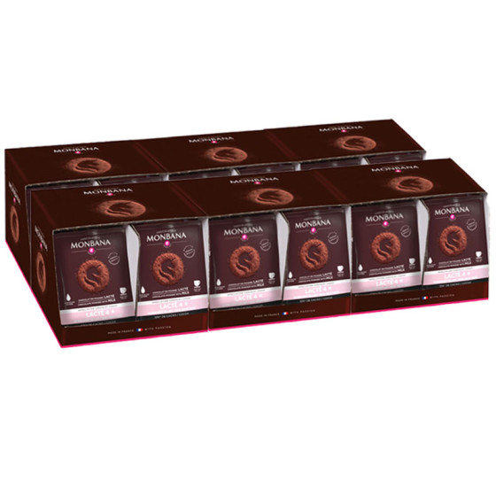 Chocolat Chaud Monbana 4 Etoiles - 6 boîtes distributrices - 300 dosettes individuelles