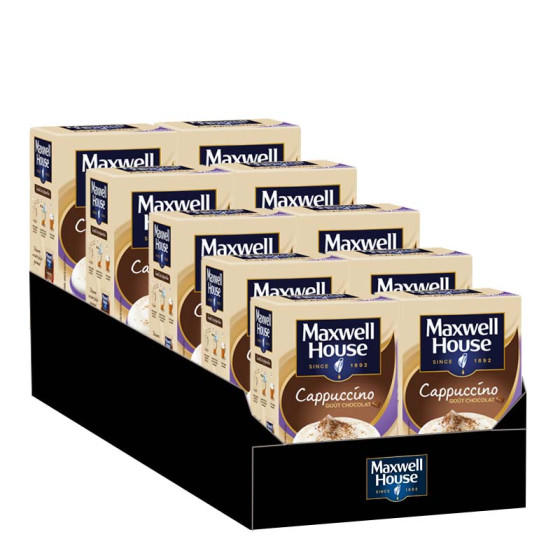 Cappuccino Maxwell House Milka - 10 boites - 80 dosettes individuelles