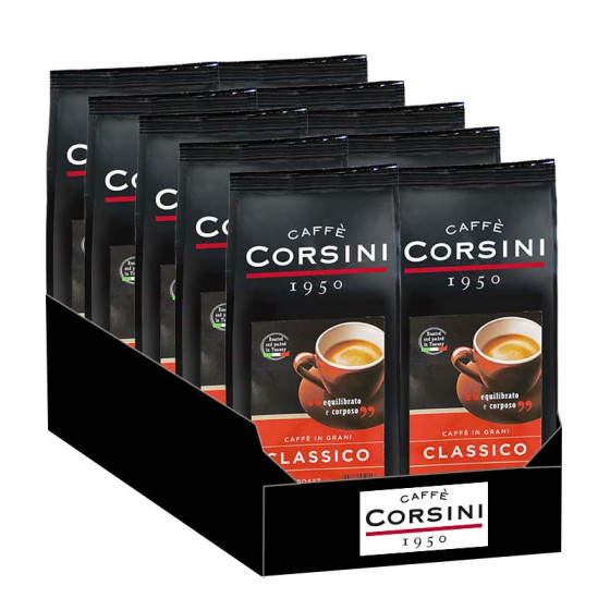 Café en Grains Caffè Corsini Classico - 10 paquets - 5 Kg
