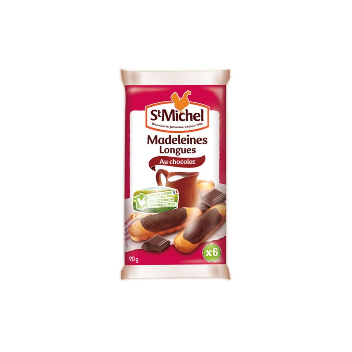 St Michel Madeleine longue marbrée chocolat par 6 : Achat en Ligne Pas