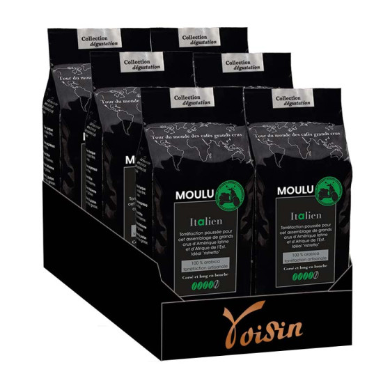 Café Moulu Café Voisin Italien - 6 paquets - 1,5 Kg