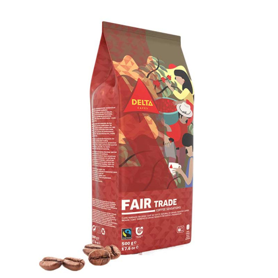 Café en Grains Delta Cafés Fair Trade - 5 paquets - 2,5 Kg