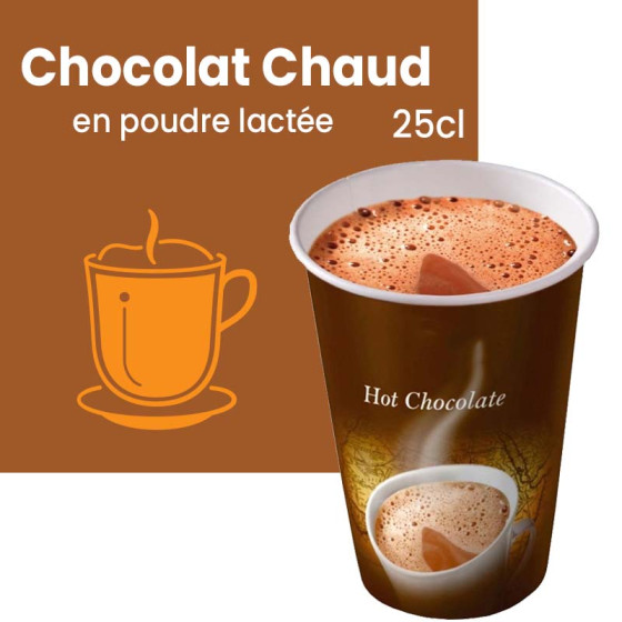 Gobelet Pré-dosé XXL en carton Chocolat Chaud Lacté - 10 boissons