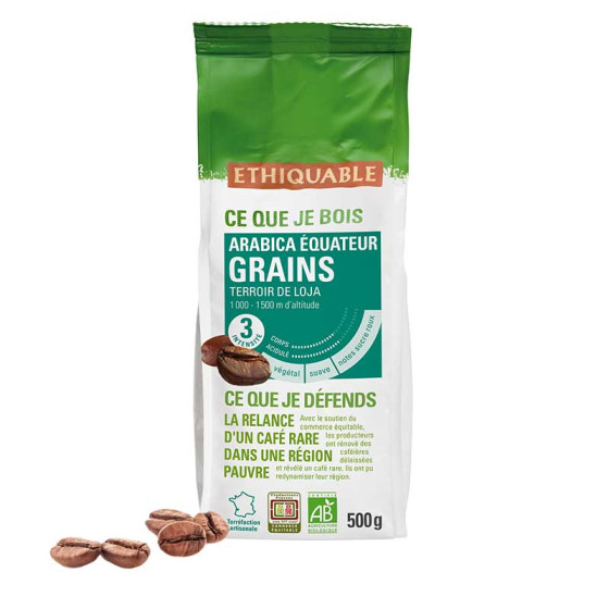 Café en Grains Bio Éthiquable Équateur - 6 paquets - 3 Kg