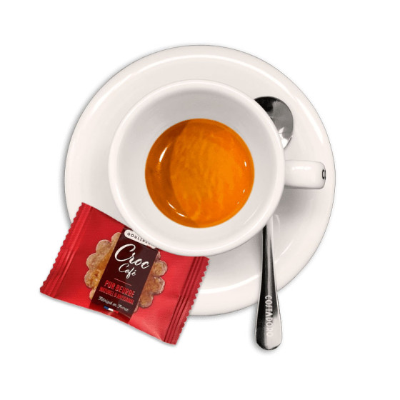 Petite Galette Pur Beurre Biscuit Goulibeur Croc Café - Carton de 200 galettes emballées individuellement