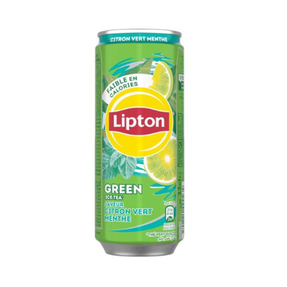 Lipton Ice Tea Green Citron Vert Menthe Canette Slim 33cl x24