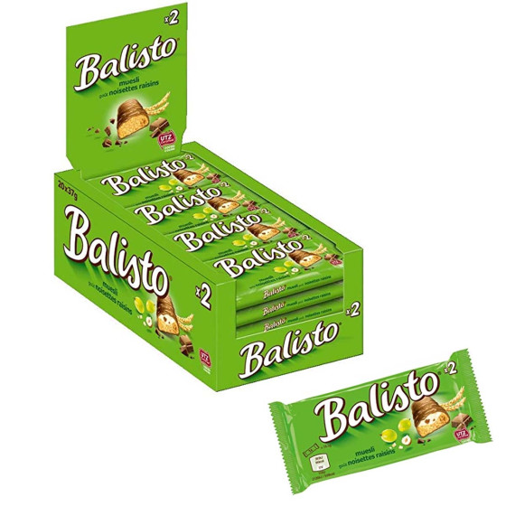 Barre Balisto Muesli, Raisins et Noisettes - Boite de 20 Balisto