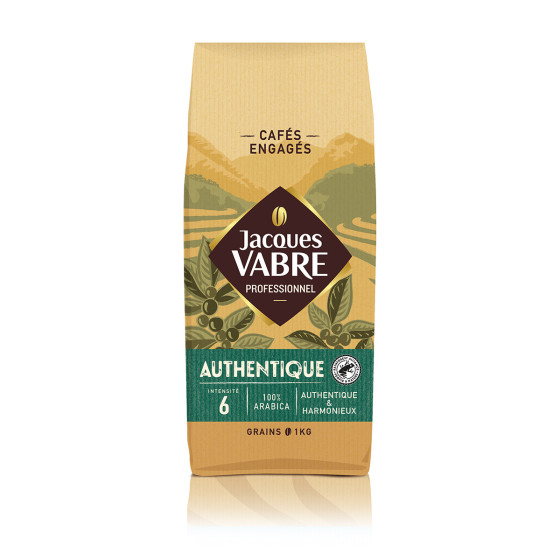 Café en Grains Jacques Vabre Authentique 100% Arabica - 8 paquets - 8 Kg